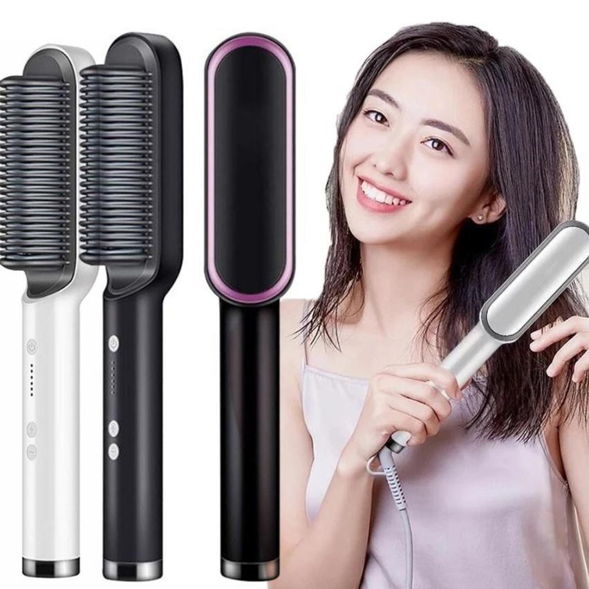 Fh909 Hqt-908 Sisir Catokan Sisir Pelurus Rambut Catok Rambut 2 In 1
