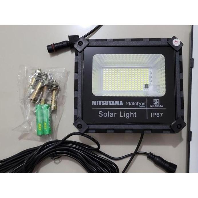 MS-9650A Lampu Sorot Solar Panel 50 Watt Mitsuyama + remote
