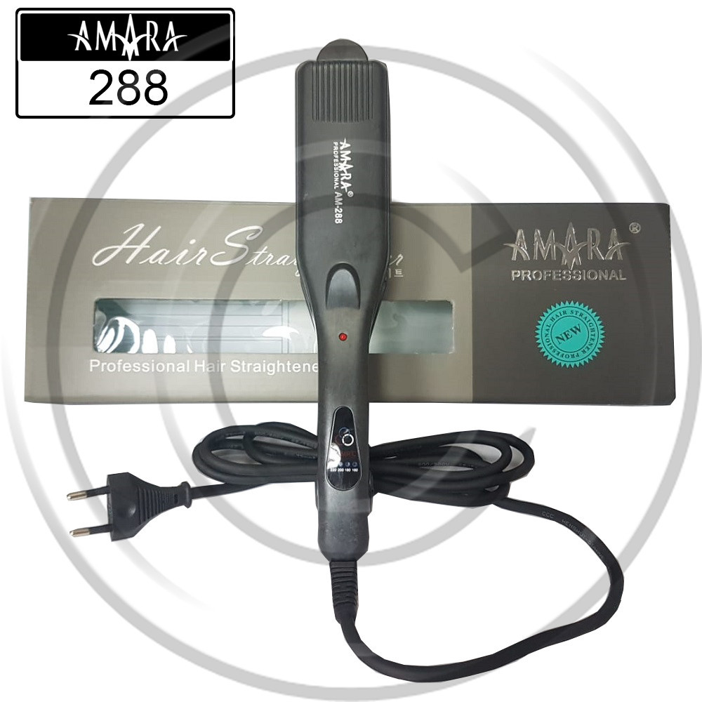 Amara / Am-288 / Catokan Rambut Plat Lebar (4Cm), Catok 2In1 Professional Lurus & Curly - Co