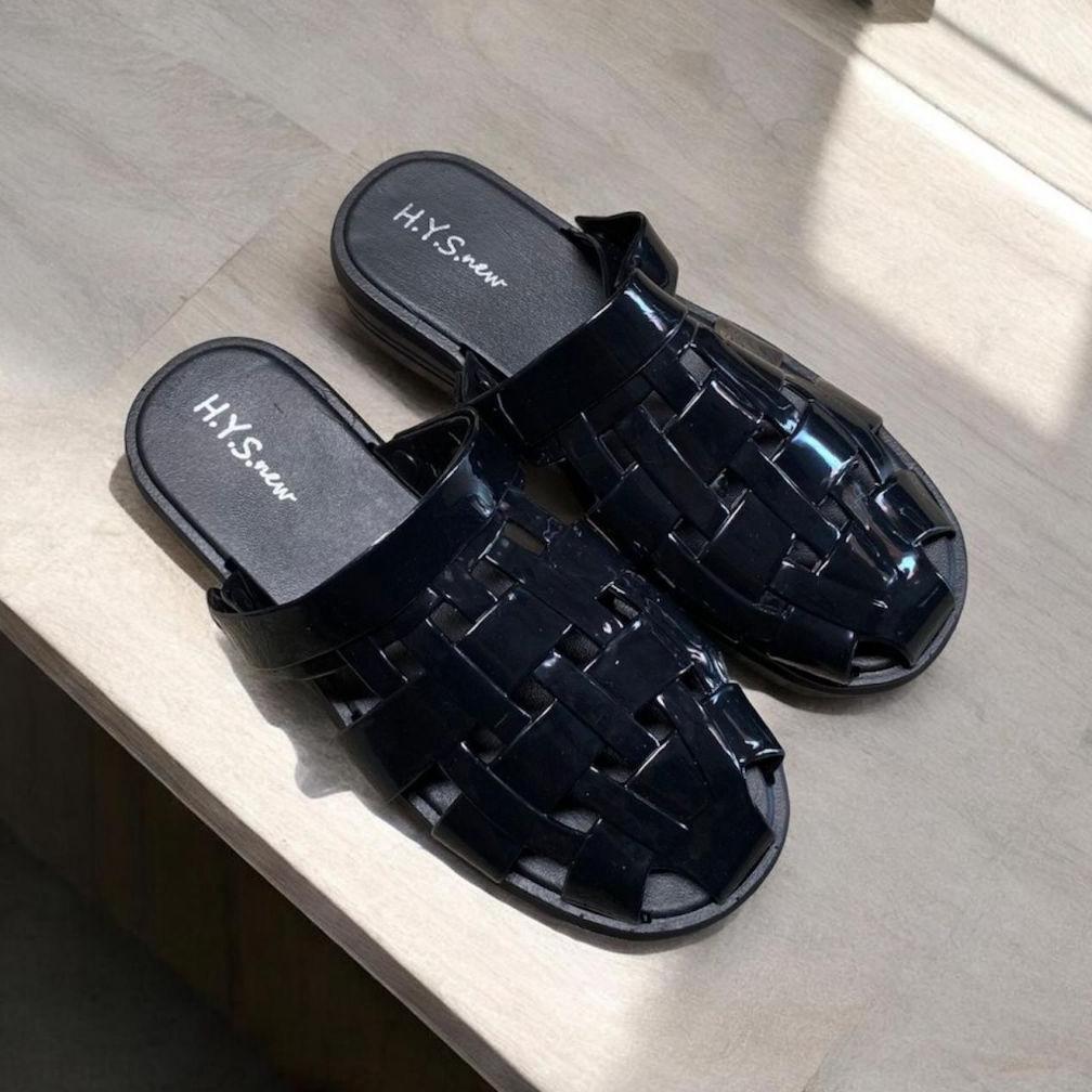 Grade Ori Sandal Wanita Terbaru/Sendal Flat Jelly Hys 062 J2/Sendal Slip On Karet Kekinian