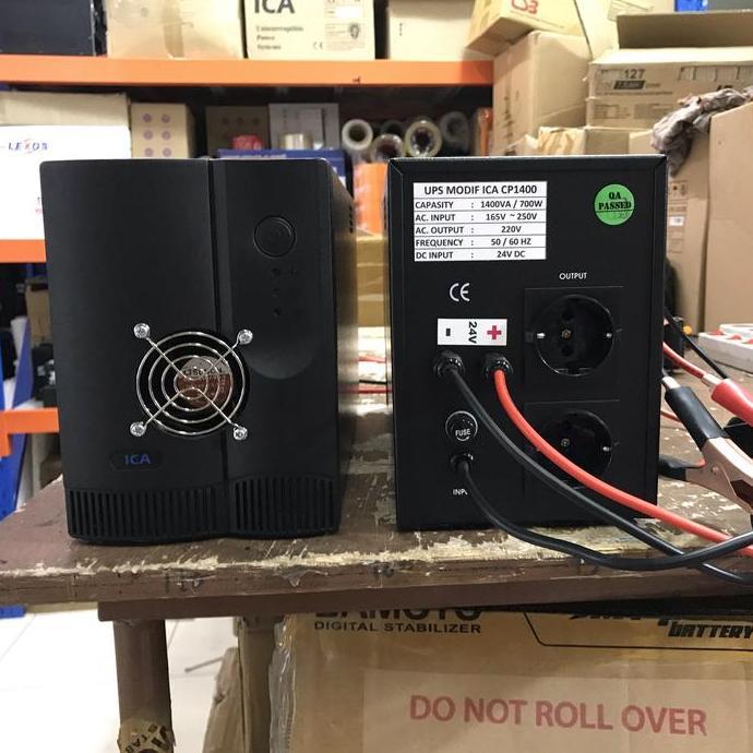 UPS MODIF ICA CP1400VA UPS ICA 1400VA 700W 24V MODIFIKASI EKSTERNAL AKI TAHAN BER JAM JAM ( UPS MODI