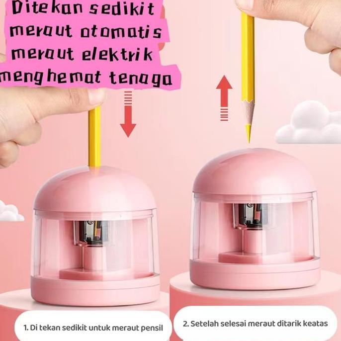 Electric Stationery Set / Set Alat Tulis Elektronik Rautan Penghapus Vacuum Pencil 11 In 1/Set Alat 
