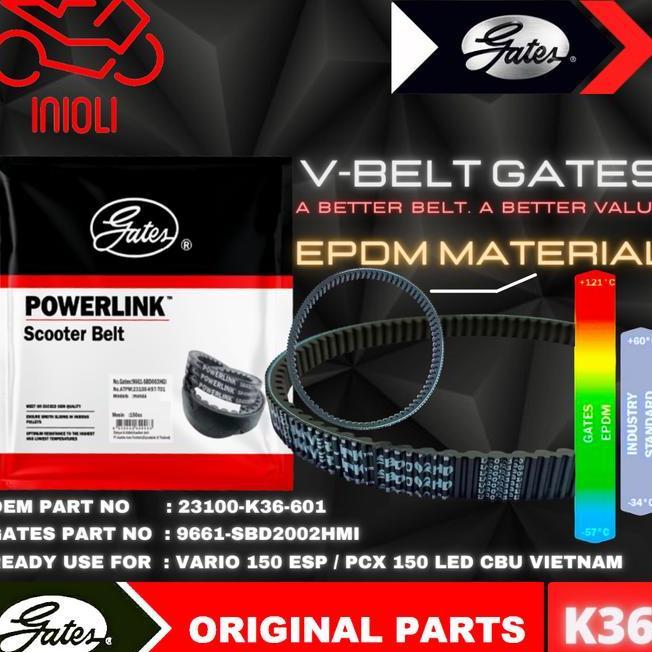 Van Belt Gates V Belt Vbelt Vbelt Gates Powerlink Honda Vario 150 Esp Pcx 150 Cbu Vietnam 23100K36J0