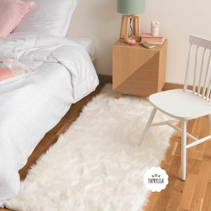 Papryllia - Karpet Aesthetic Bulu Korea Karpet Lantai Bulu Panjang