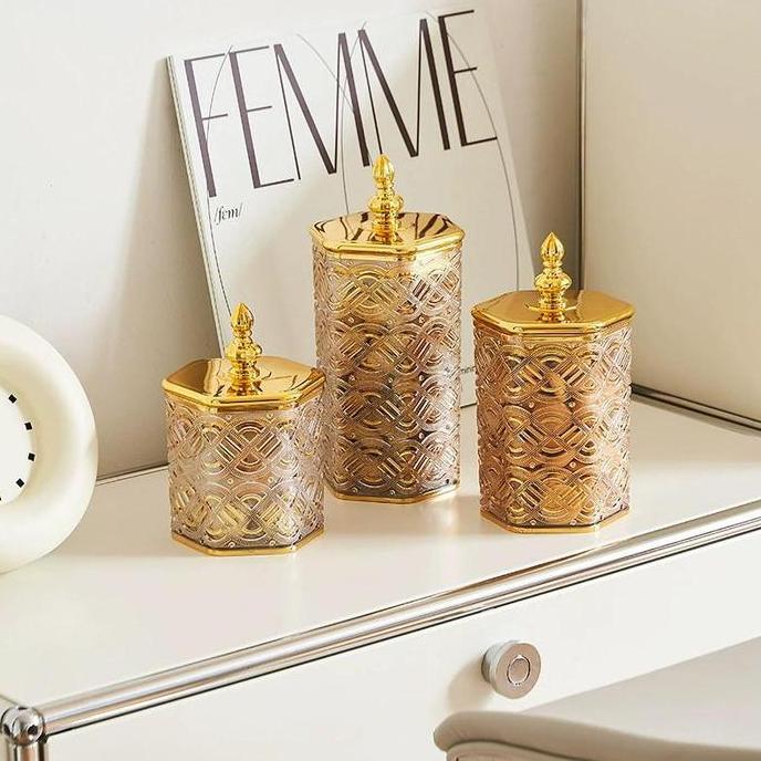 EGLUX Toples Kue Segi Enam Set 3 Pcs Ramadhan Kedap Udara BSS