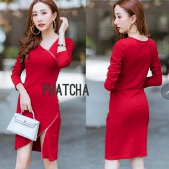 VATGUVOH Dress Atcha / Dress Wanita / Baju Wanita Korea / Dress Cantik Kekinian / Dress / Baju Wanit