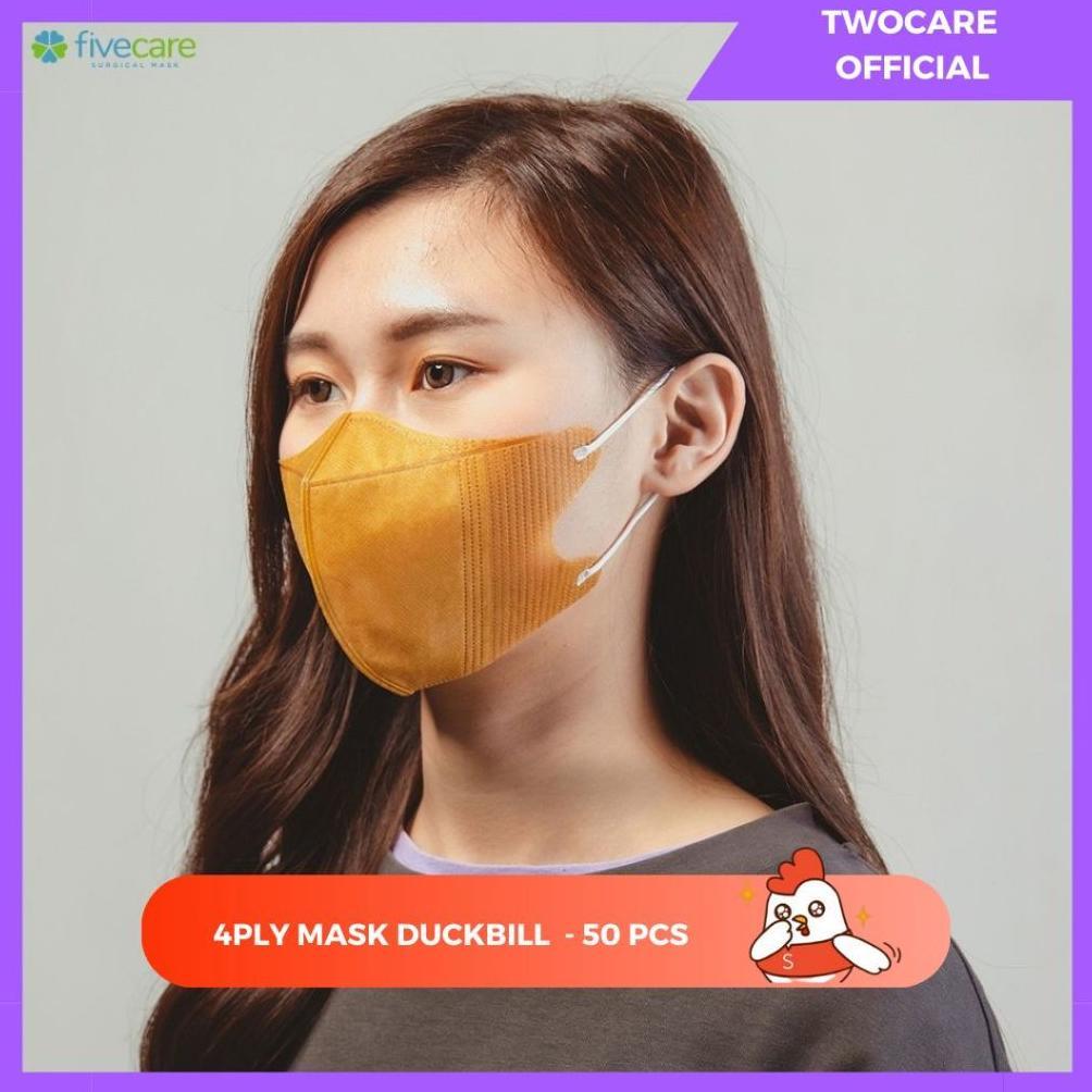 Masker Fivecare Duckbill 4ply Filter isi 50 pc - Masker Duckbill terlaris