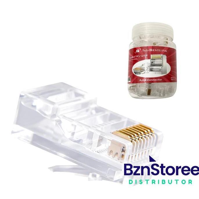 Konektor Connector Kepala LAN RJ45 CAT6 UTP Indoor Outdor / RJ45 Cat 6 Cat 6a