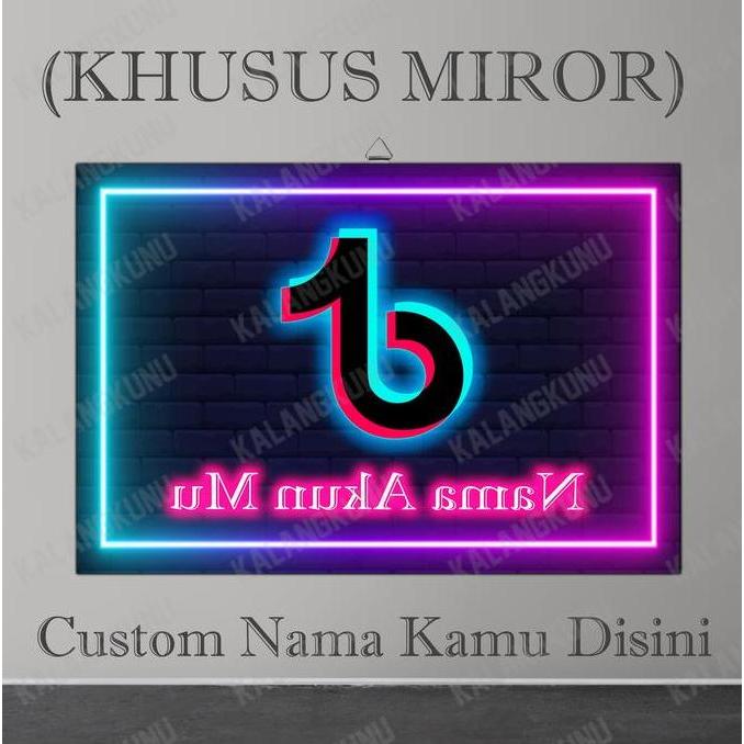 TERLARIS ( UNTUK LIVE ) HIASAN DINDING CUSTOM REQUEST TULISAN NAMA AESTHETIC DESAIN NEON WALL DECOR 