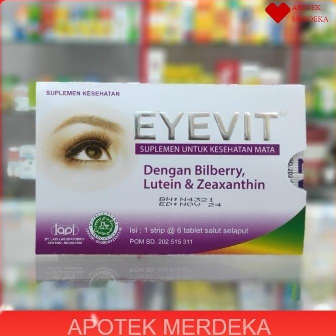 eyevit vitamin mata strip isi 6 tablet / obat mata eye vit terlaris