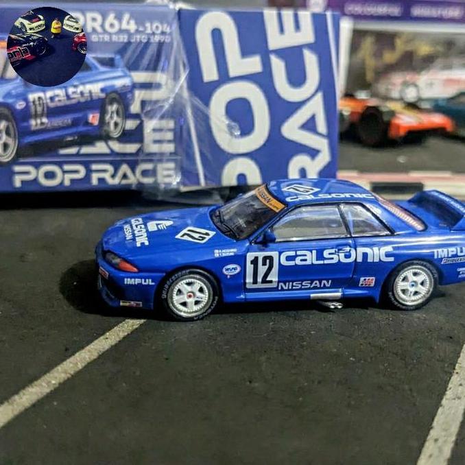 Diecast PopRace Pop Race Nissan Skyline GTR R32 JTC 1990 Calsonic