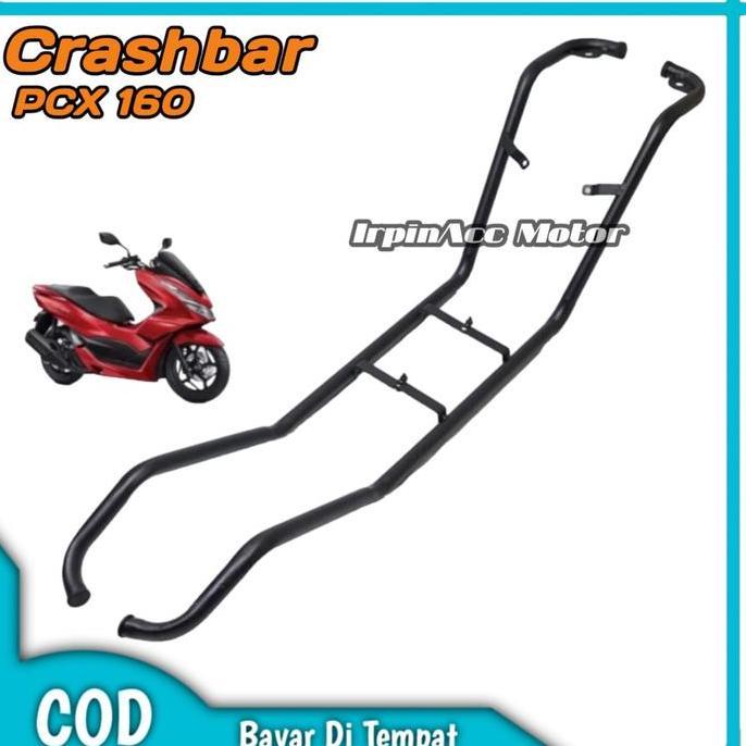 Crashbar PCX 160/Pelindung Body Samping PCX New+Dudukan Lampu Tembak