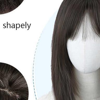 45Cm Wig Wanita Full Kepala Rambut Palsu Wanita Korea Rambut Pendek