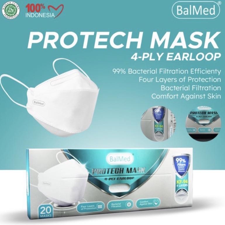 Masker BalMed KF94 Earloop 4PLY Halal 99% BFE terlaris