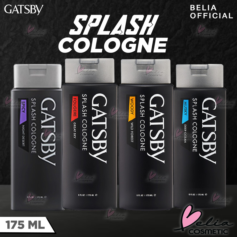 Belia Gatsby Splash Cologne 175Ml Eau De Toilette | Long Lasting Perfume | Parfum Cowo | Body Spray 