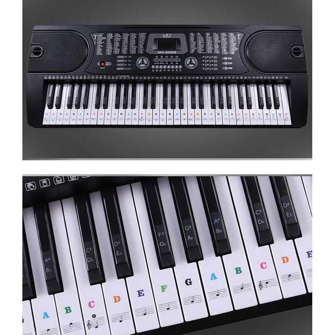 1set Keyboard Piano Sticker Keyboard Piano Stiker Piano Keyboard Label Piano Stiker Angka Piano Pian