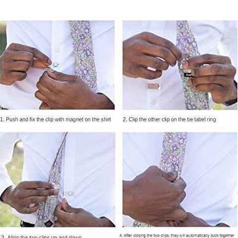 Tie Clip/Jepitan Dasi Tarikan Magnet/Penjepit Dasi