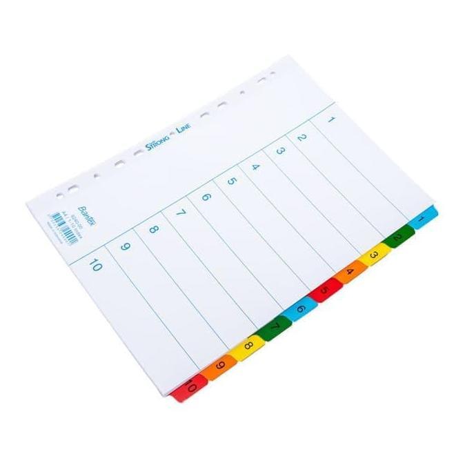 BANTEX DIVIDER 6240 00 A4 (1-10INDEX) atau pembatas buku