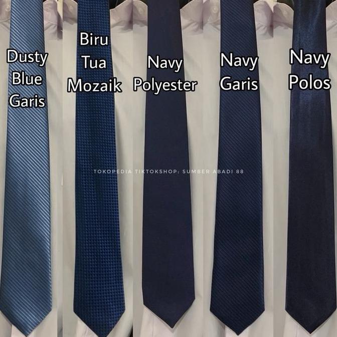 Dasi Pria Ikat Manual Warna Biru Muda Baby Terang Royal Blue Elektrik Toska Navy Dongker Tua Mint Du