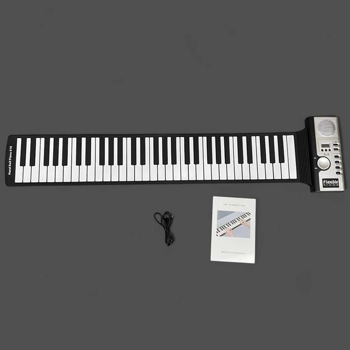 Ready  keyboard piano digital 61 key roll up gulung keyboard midi