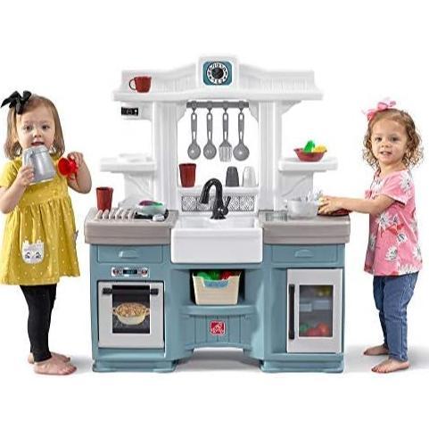 Step2 Timeless Trends Kids Kitchen Playset, Indoor/Outdoor Kitchenette, Interactive Play with Lights