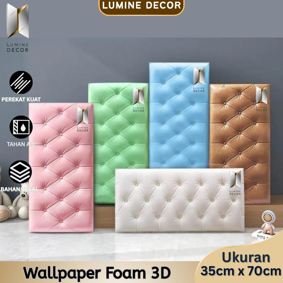 HOT LUMINE DECOR Wallpaper 3d Foam Headboard Bed Wallfoam Tebal 5Mm 10Mm 35 x 70Cm