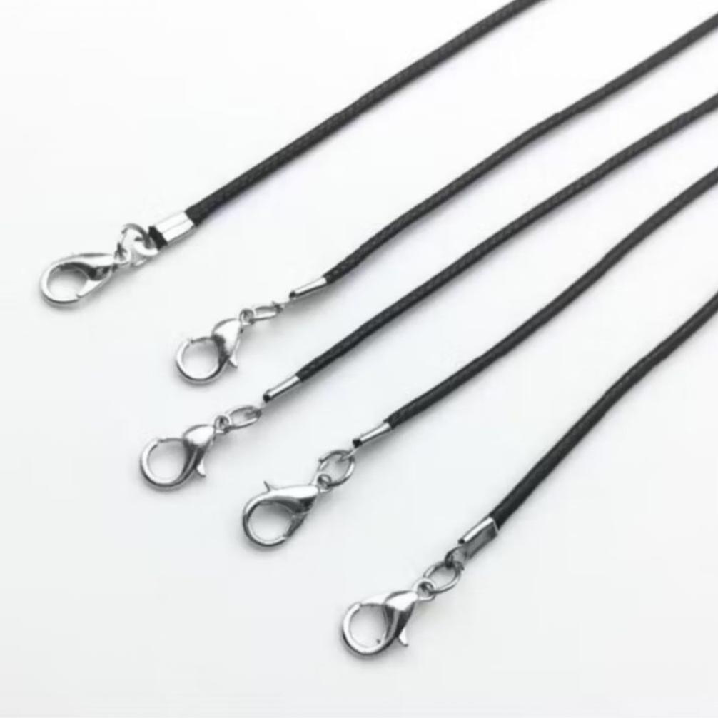 ORIGINAL Kalung Tali Hitam Korea Pria Wanita | Necklace Silk Leather Kalung Tali