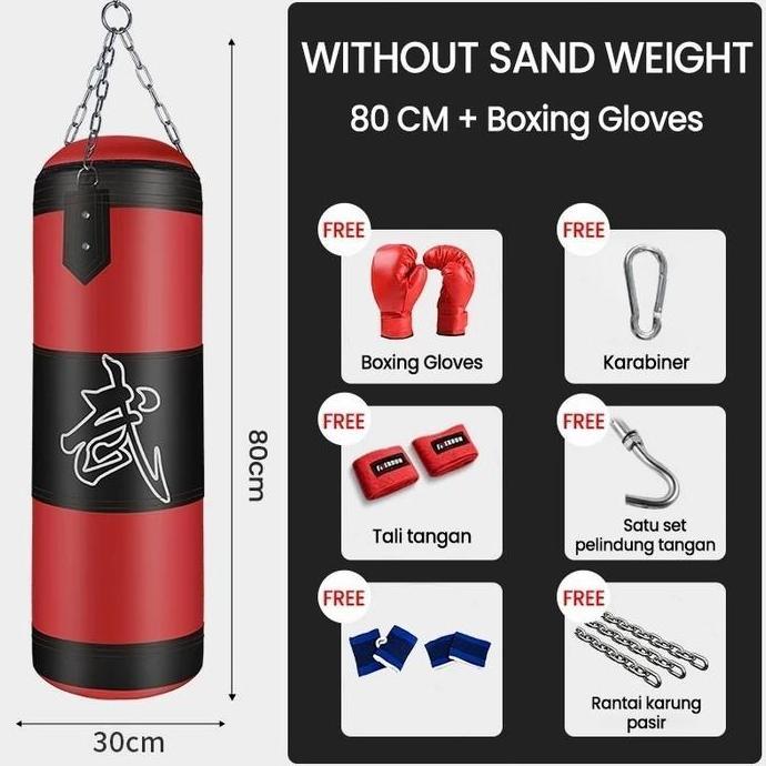 Samsak Tinju Gantung Paket Lengkap - Samsak MMA, Muay Thai, Boxing, Karate | Kualitas Tinggi