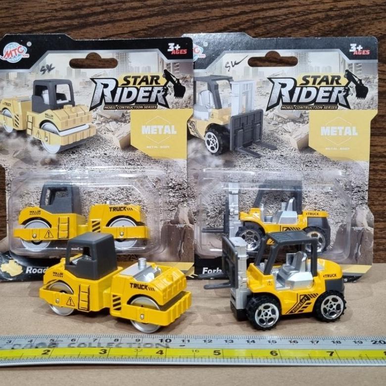 ORIGINAL MAINAN MOBIL KONSTRUKSI CONSTRUCTION BAHAN BESI - STAR RIDER TRUK BESI K
