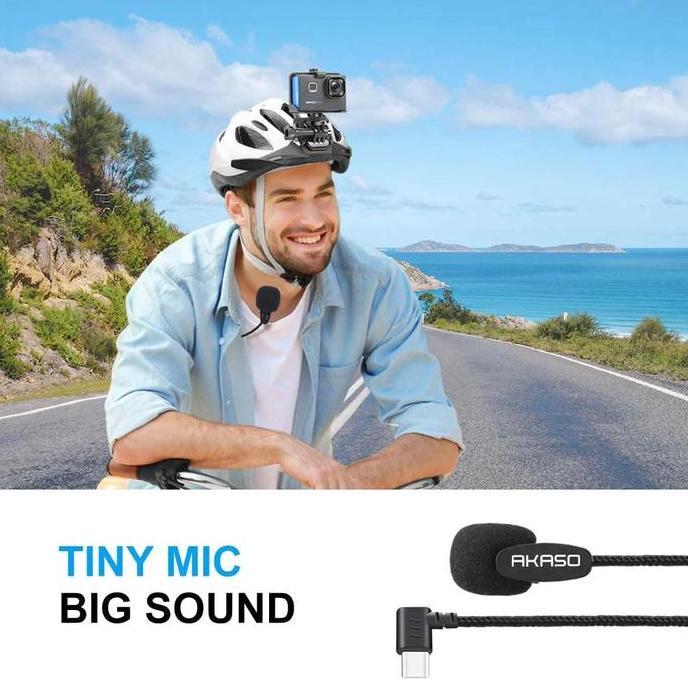 READY AKASO External Microphone for AKASO V50X / Brave 7 / 8 / V50 Pro Mic