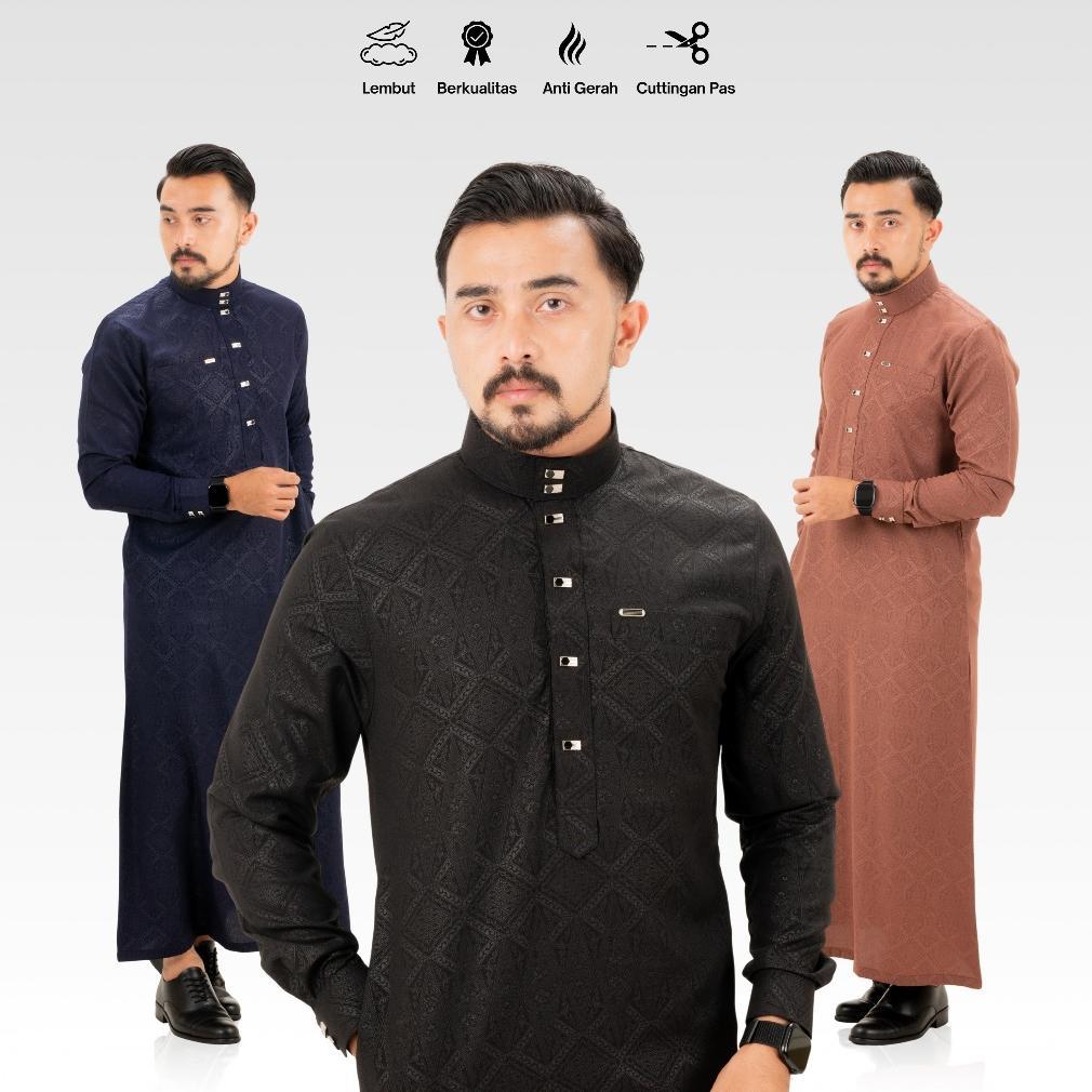 HOT DEALS HICI JUBAH SONOKLING GAMIS SLIMFIT PRIA DEWASA MOTIF BATIK LENGAN MANSET WOLFIS