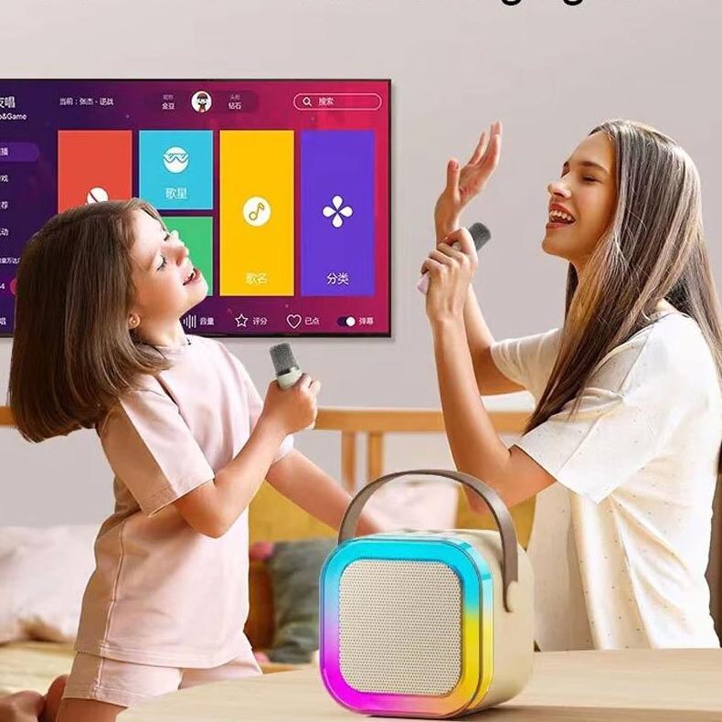 TERBARU {COD}Speaker Bluetooth Karaoke/Mini Speaker Karaoke Bluetooth/mini speaker bluetooth karaoke