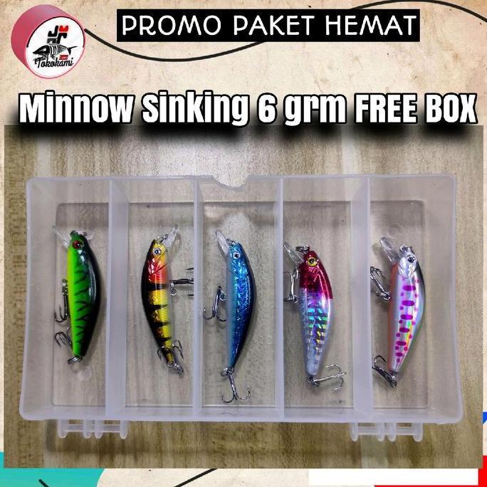 lure minnow pinggiran isi 5 free box