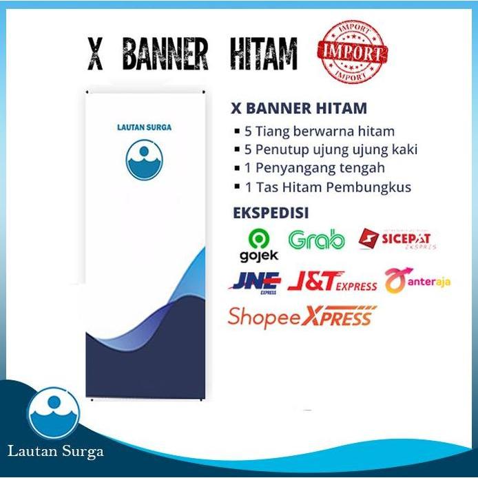 Ready  X Banner Spanduk Stand X Banner 160x60 cm Standing Banner Stand Banner
