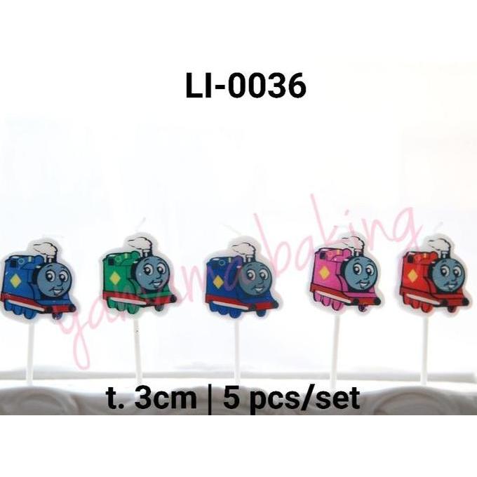 Ready  LI-0036 Lilin Thomas train ulang tahun happy birthday karakter