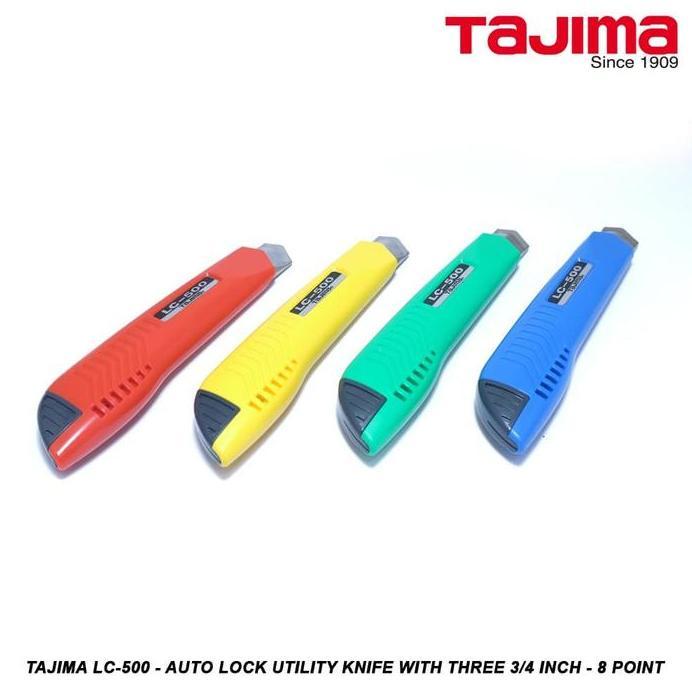 New Tajima LC-500 - Auto Lock Utility Knife with Three 3/4 Inch - 8 Point