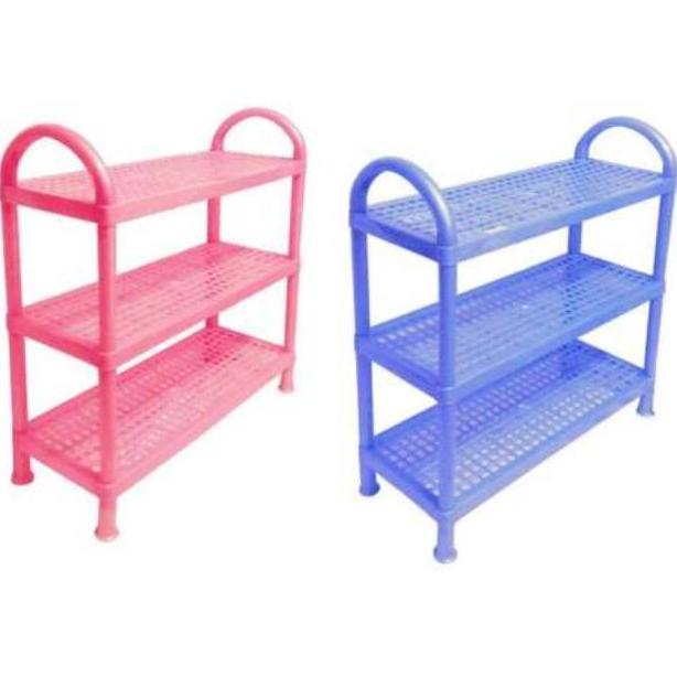 Flash Sale Rak Sepatu Plastik Susun 3/ Rak Plastik Sepatu Susun 3