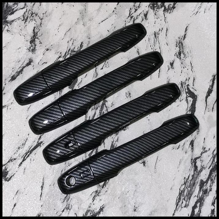 TERBARU COVER HANDLE PINTU MOBIL TOYOTA AGYA 2023 CARBON 