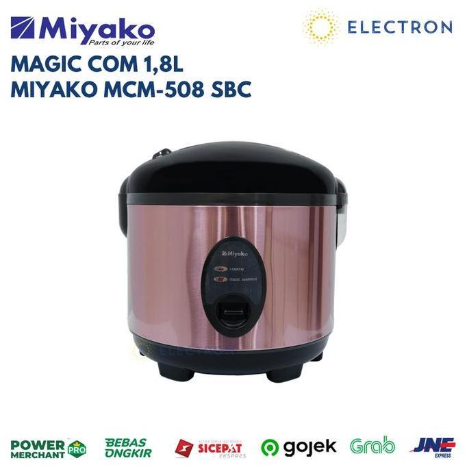Miyako Magic Com MCM-508SBC Rice Cooker 3 in 1 Stainless Steel 1.8L - Penghangat