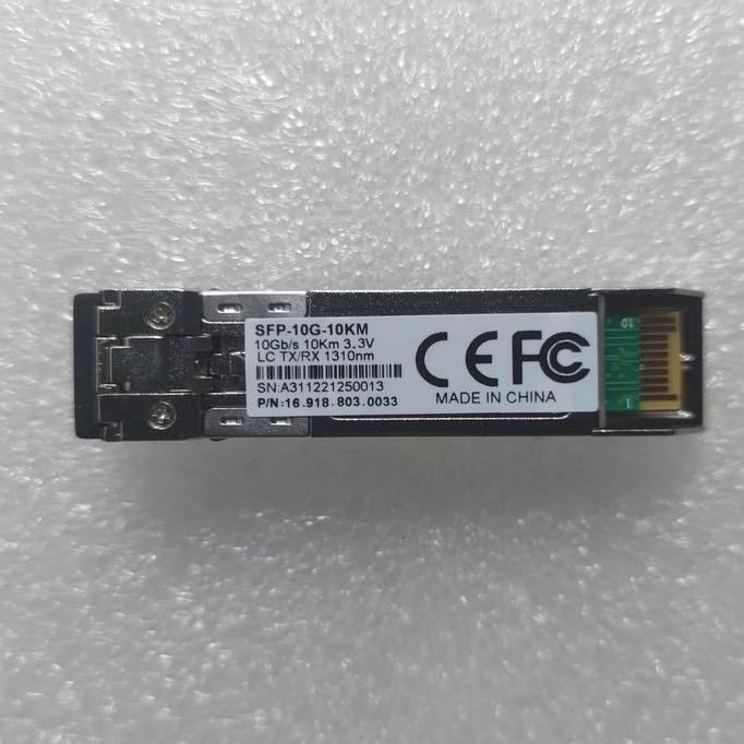 TERLARIS SFP+ SFP 10G LR 10KM 1310NM COMPATIBLE CISCO, MIKROTIK. 100% BARU