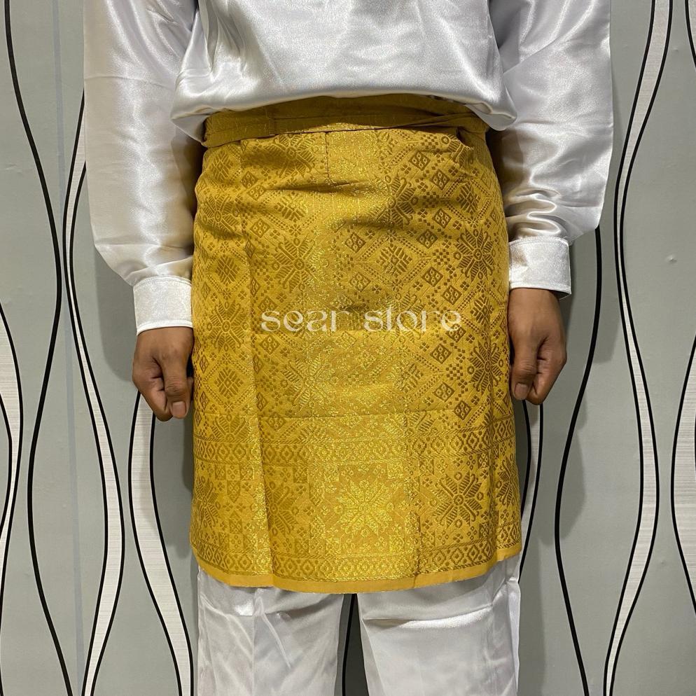 hot deals songket pria melayu/songket bapak/tumpak songket/kain samping melayu/songket palembang/kai