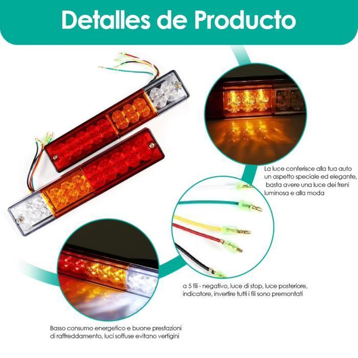 1 Pasang Lampu Rem Belakang Truk 24 Volt 12 Volt Tahan Debu 12V 24V Stop Lamp Truk 12 Volt 24 Volt  