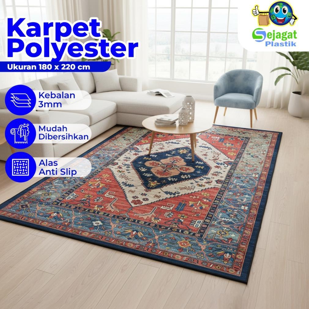 Berkualitas Sejagat Plastik - Karpet Polyester Nilex Jumbo Uk 180 X 220 Cm Karpet Ruang Tamu Karpet 