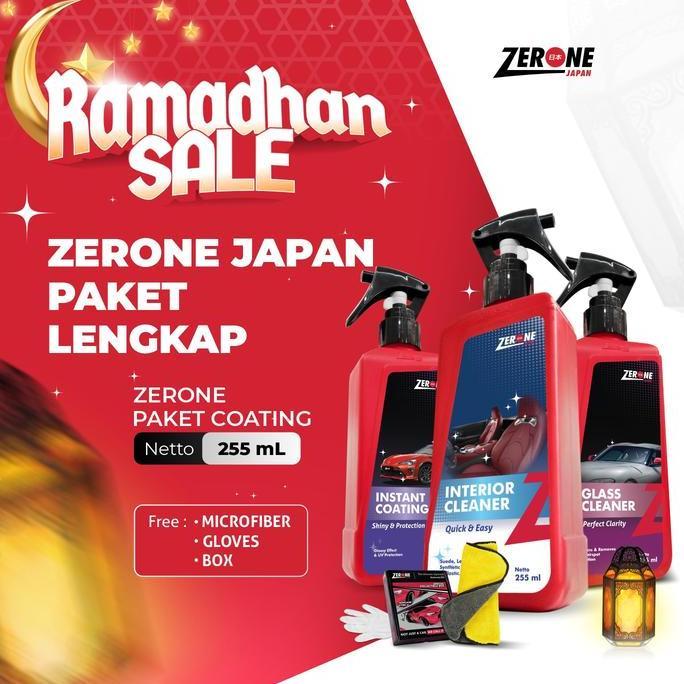 Zerone Japan Paket Coating Pembersih Interior Pengkilap Body Mobil