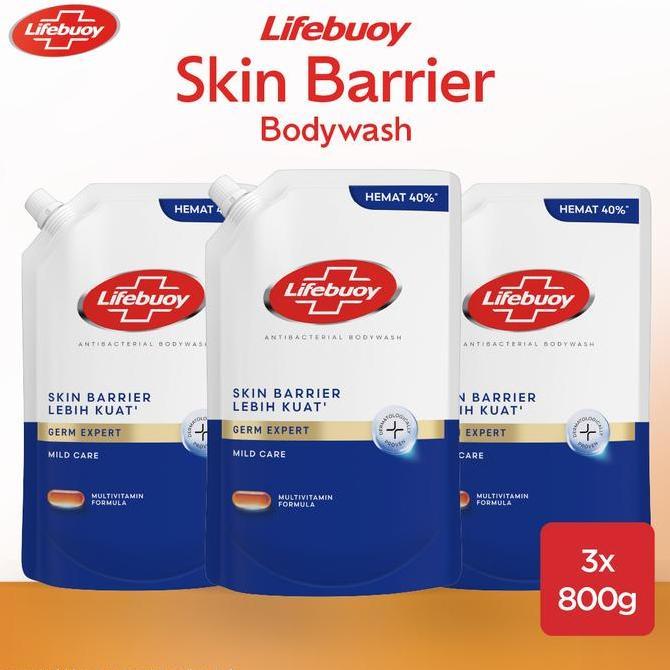 Lifebuoy Sabun Cair Mild Care Refill 800ml Multipack Isi 3 [FLASH SALE]