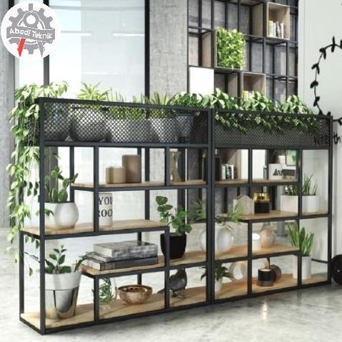 TERMURAH - Rak Partisi Penyekat Ruangan Rak Vintage Industrial Rak Partisi Ruangan Rak Partisi Indus