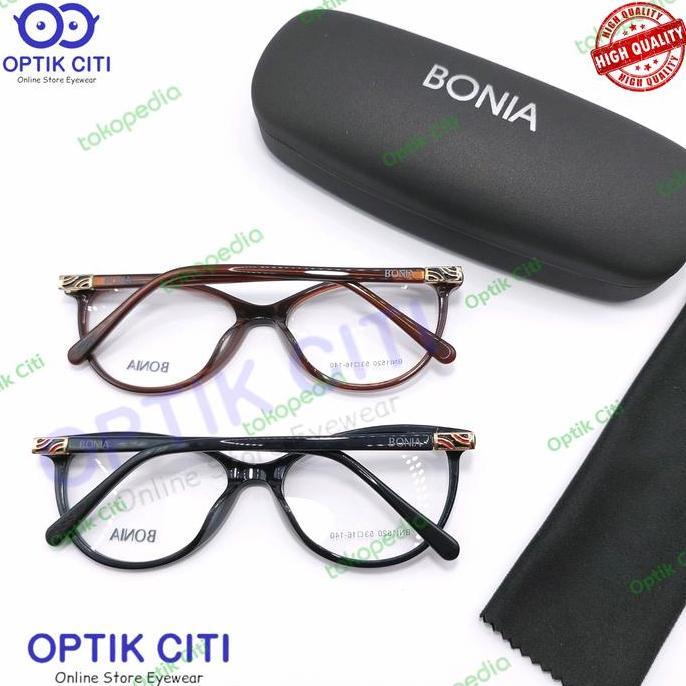 New frame kacamata wanita cat eyes bonia 1520 ada pegas grade original murah