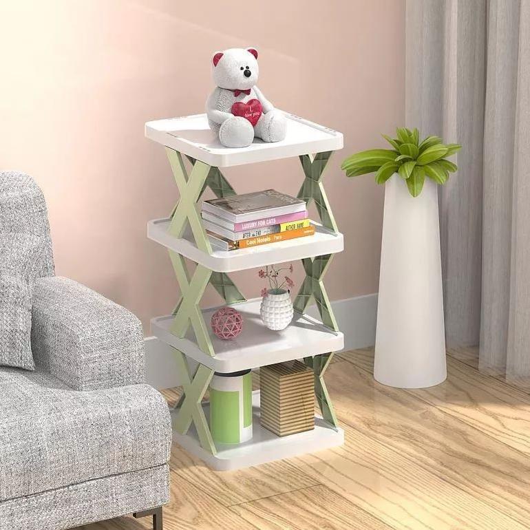 Diskont Rak Sepatu Zigzag Plastik Tempat Sandal Sepatu Rak Lipat Serbaguna Multifungsi Terbaru