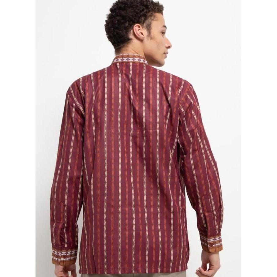 NEW ADIKUSUMA BY ARJUNA WEDA KOKO PRIA MUSLIM TENUN SONGKET -  REGULAR FIT ORI