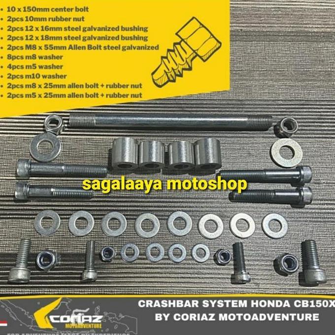 CRASHBAR HONDA CB150X CRASH BAR CORIAZ SYNDICAT ORIGINAL TURBULAR murah